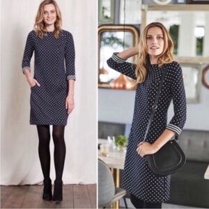 Boden Dotty Day Quilted Polka Dot Shift Dress